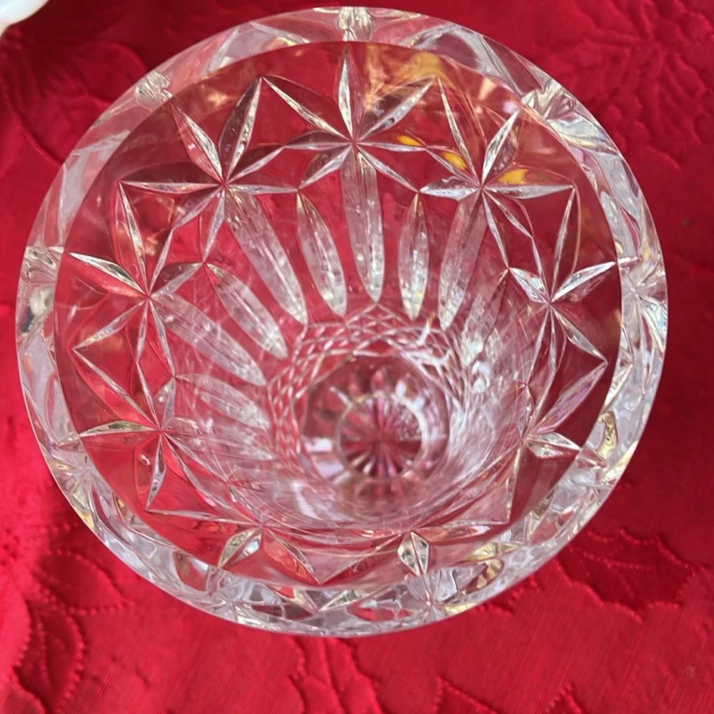 Waterford Crystal Starburst Footed Vase 8”